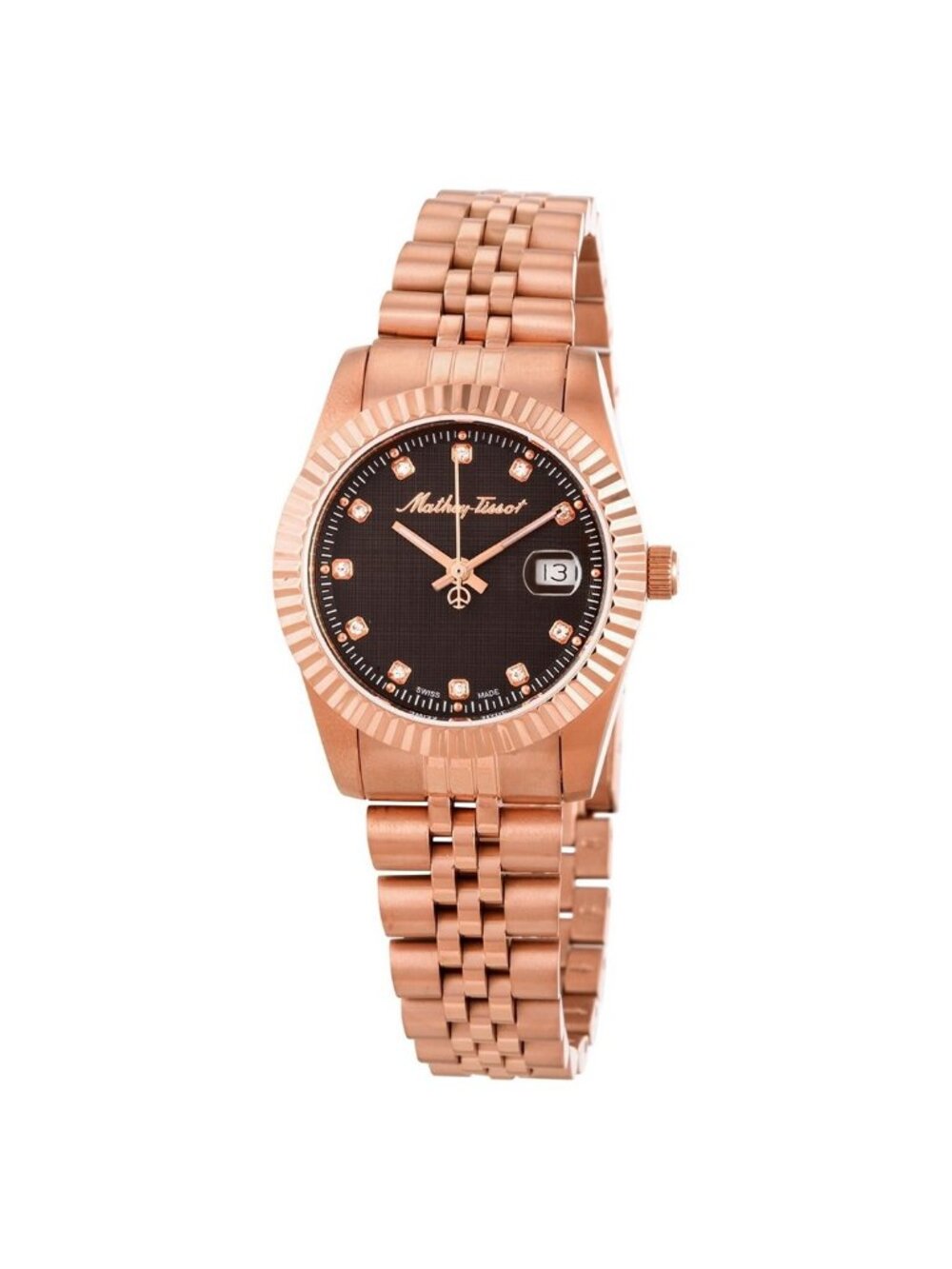 NWT Mathey-Tissot Mathy III Quartz Black Dial Ladies Watch